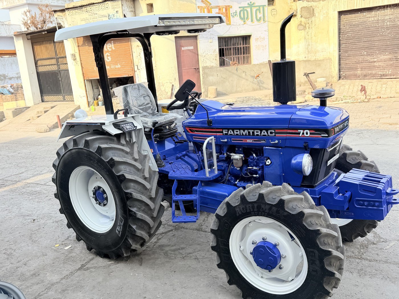 Farmtrac 70 restored side